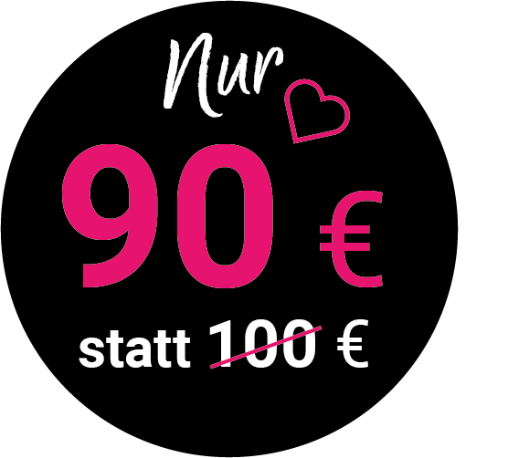 Button nur 90 Euro statt 100 Euro